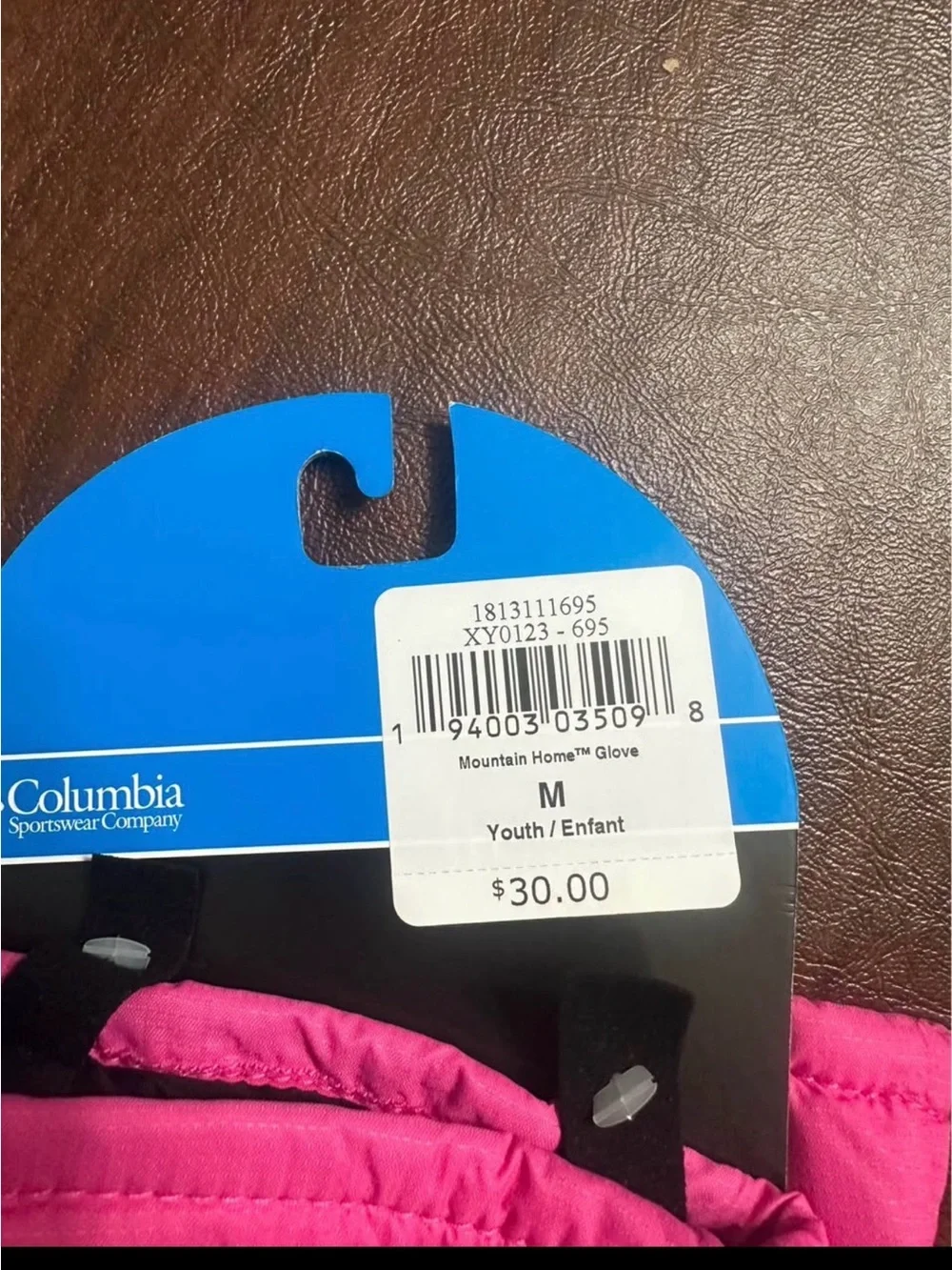 Columbia Bright Pink Youth Glove